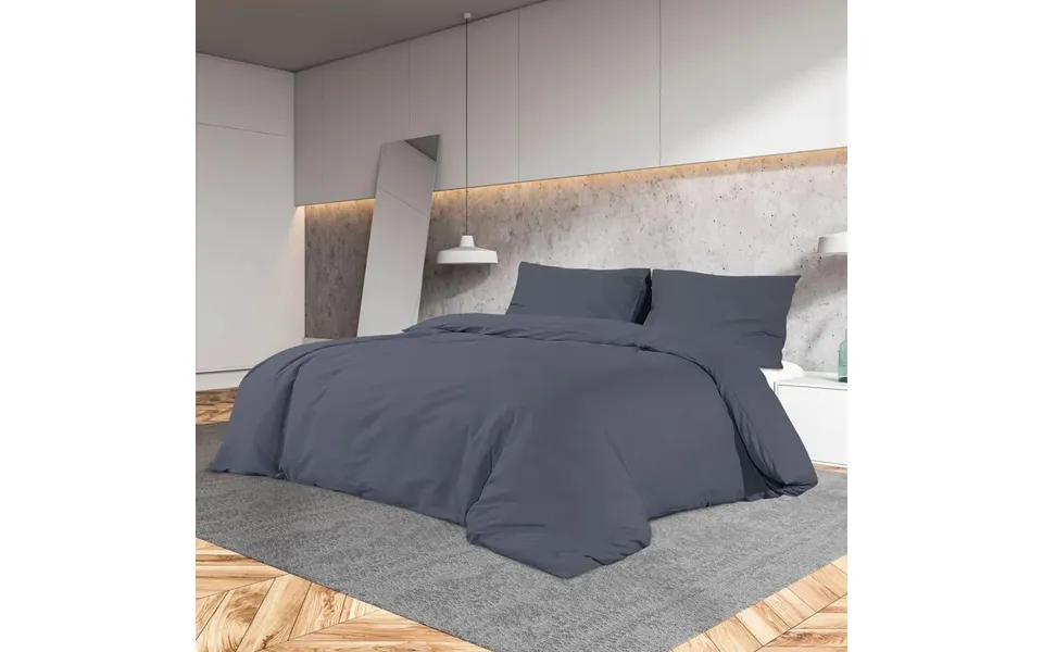 Sengetøj 135x200 Cm Let Mikrofiberstof Antracitgrå