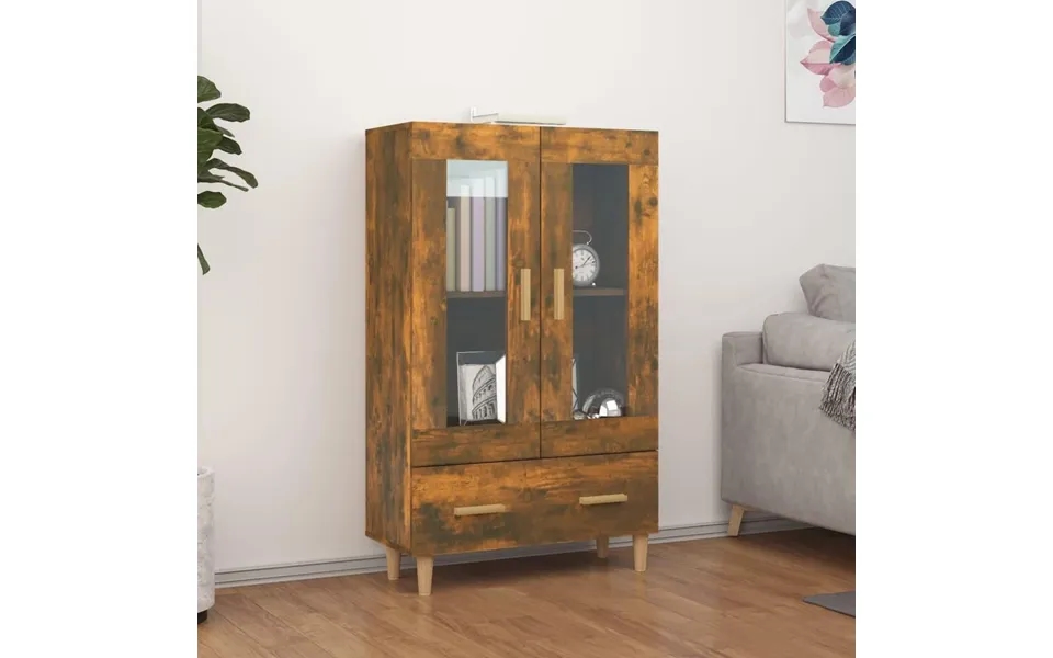 Skab 70x31x115 Cm Konstrueret Træ Røget Egetræsfarve