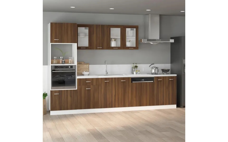 Skab 80x46x81,5 Cm Konstrueret Træ Brun Egetræ