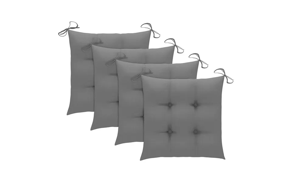 Stolehynder 4 Stk. 50x50x7 Cm Oxfordstof Grå