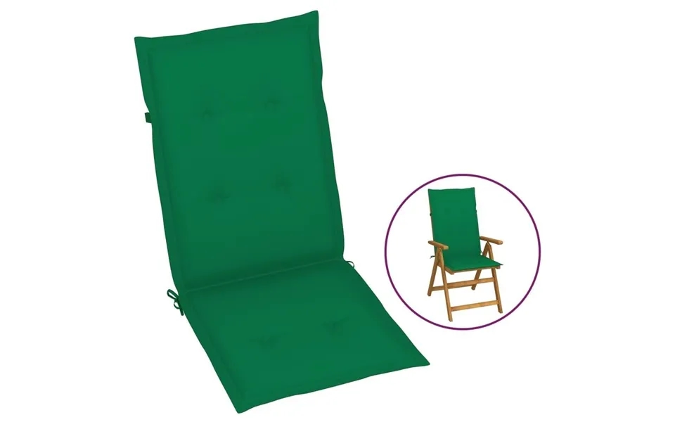 Stolehynder M. Høj Ryg 2 Stk. 120x50x3 Cm Stof Grøn