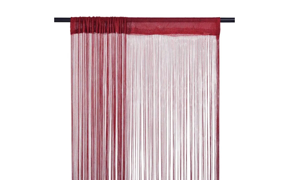 Trådgardiner 2 Stk. 140 X 250 Cm Bordeauxfarvet