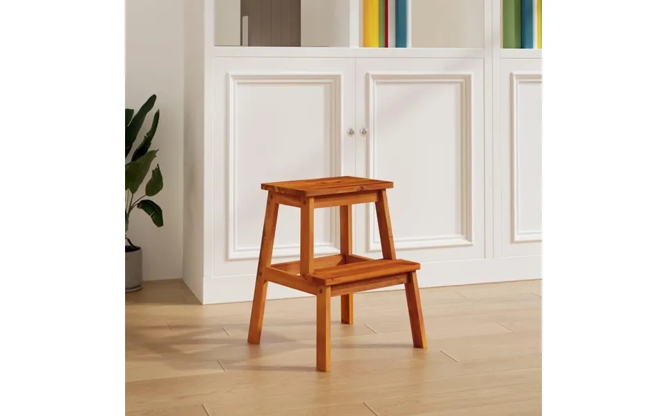 Trinstol Med 2 Trin 40x38x50 Cm Massivt Akacietræ