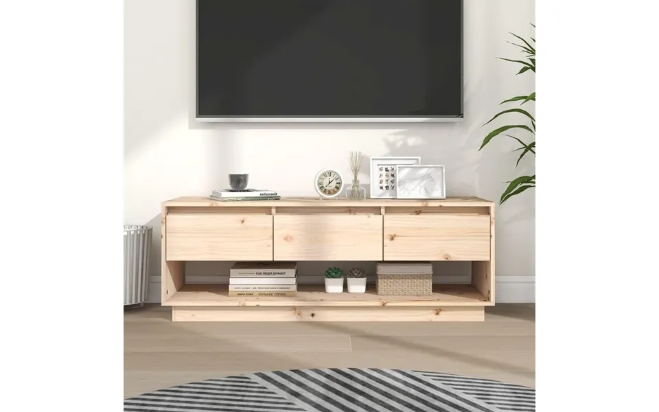 Tv-bord 110,5x34x40 Cm Massivt Fyrretræ