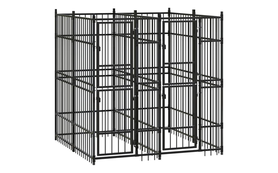 Udendørs Hundeløbegård 3,69 M Stål