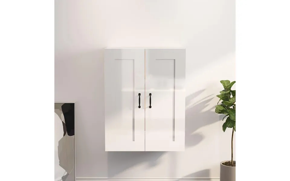 Vægskab 69,5x32,5x90 Cm Hvid Højglans