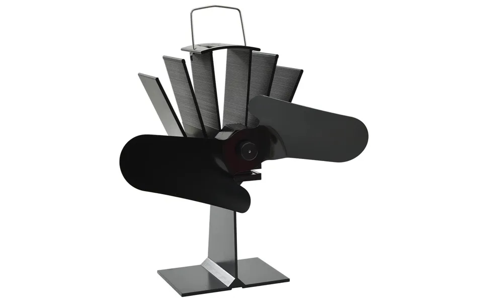 Varmedrevet Ovnventilator 2 Blade Sort
