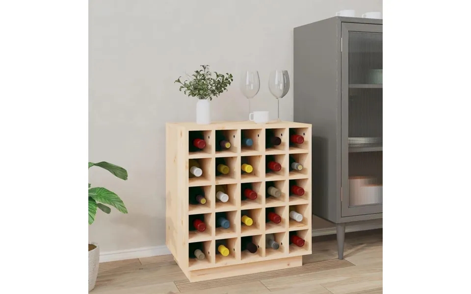 Vinreol 55,5x34x61 Cm Massivt Fyrretræ