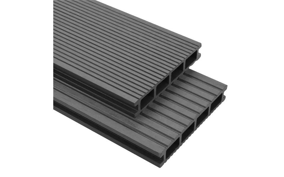 Wpc Terrassebrædder Med Tilbehør 30 M 2,2 M Grå