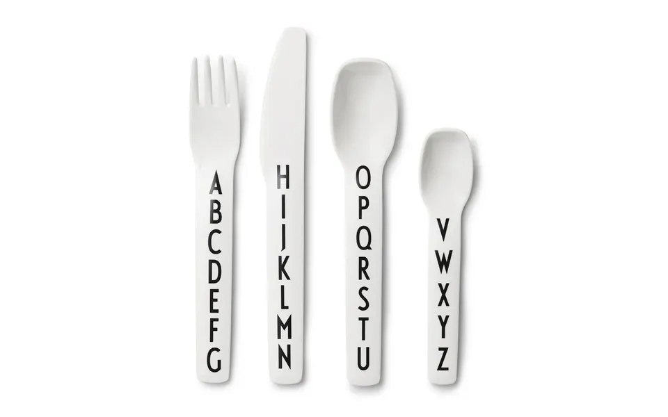 Design Letters Børnebestik Med Alfabetet White