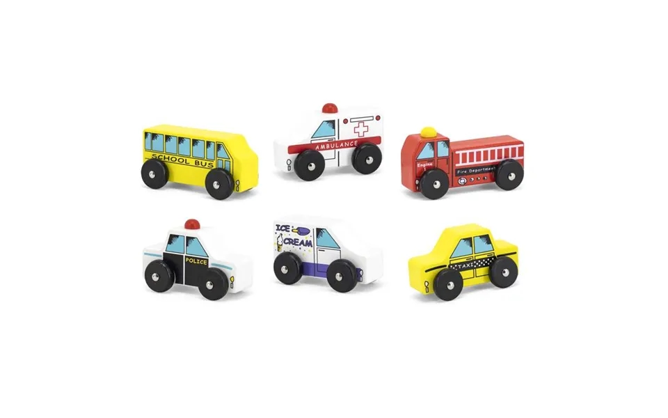 Kid'oh Sæt M. Bybiler - 6 Stk.