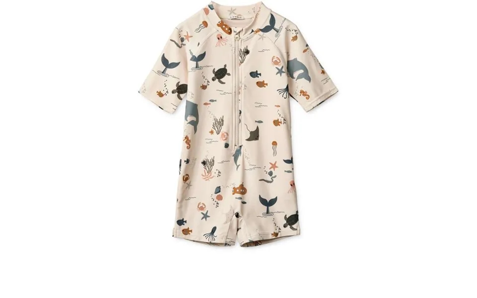 Liewood Max Svømmedragt Med Uv Beskyttelse - Sea Creature Sandy