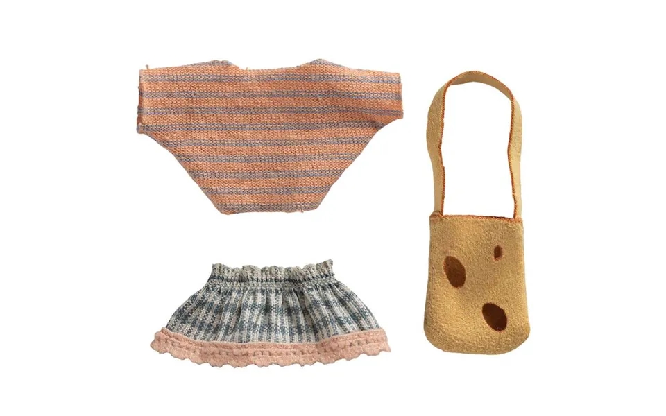 Maileg Tøj Til Lillesøster Mus - Tøj Og Taske