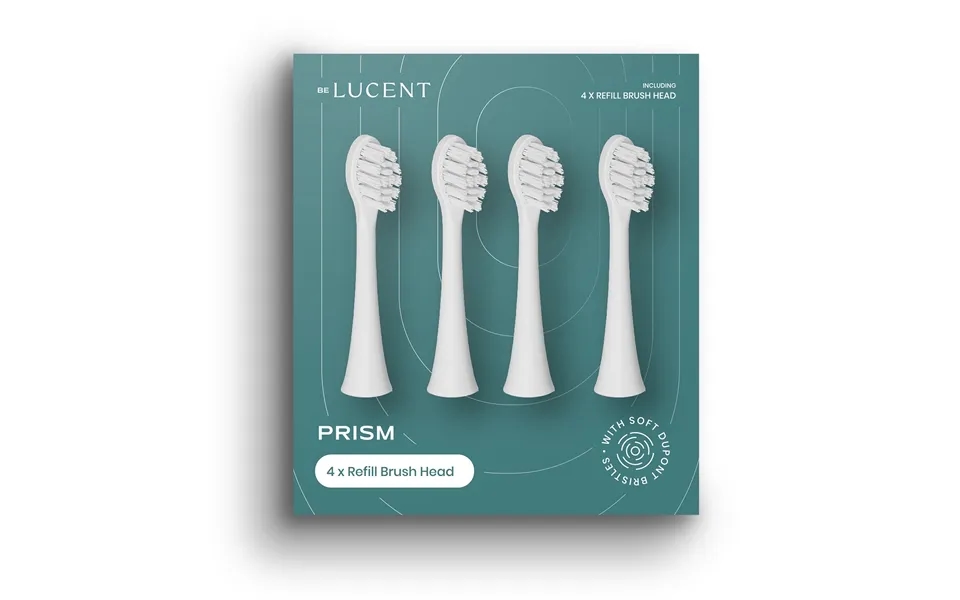 Be Lucent Prism Toothbrush Heads White