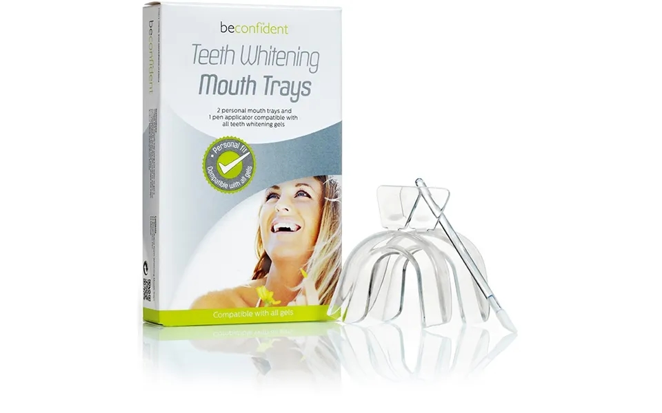 Beconfident Teeth Whitening Mouth Trays 2-pack With Pen Applicato