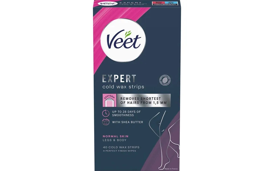 Veet Expert Cold Wax Strips Normal Skin Legs & Body 40 Stk