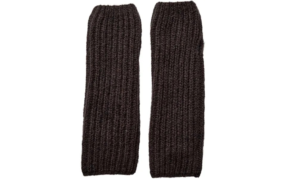 2682 Fingerless Glove Solid Chocolate Brown