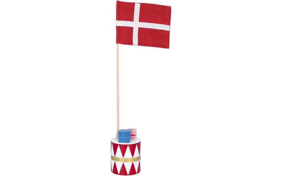 Bordflag Dansk H30 Cm Rød Hvid