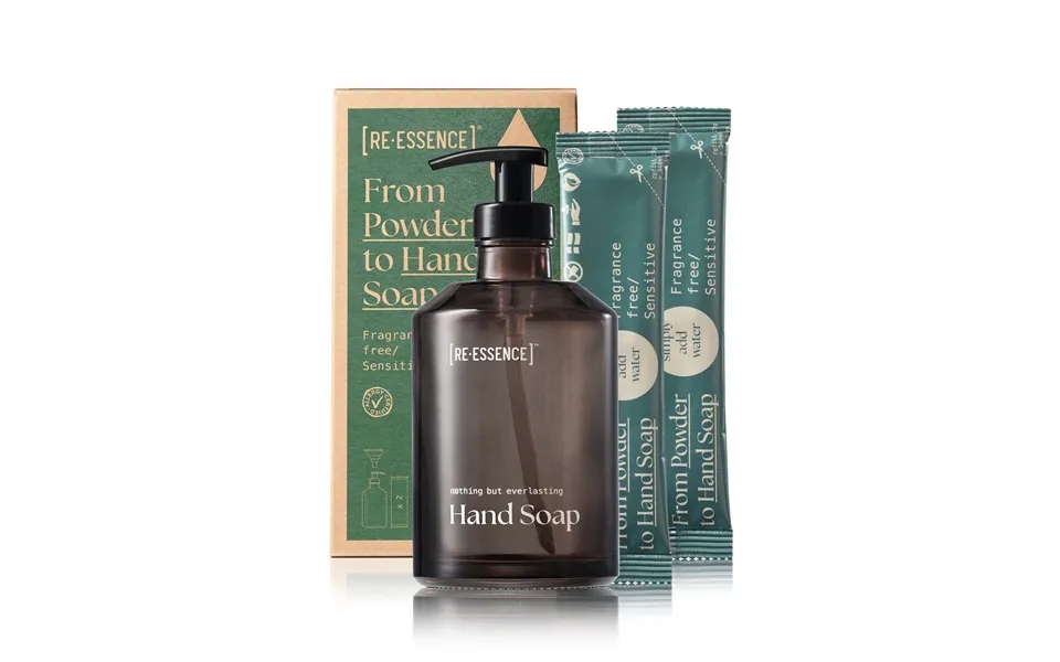 Håndsæbe Glasdispenser 2 Refills Parfume Fri Sensitiv