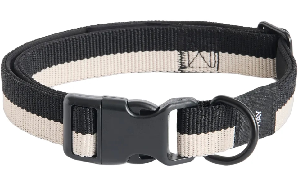 Hay Dogs Collar Flatm L-black - Whi
