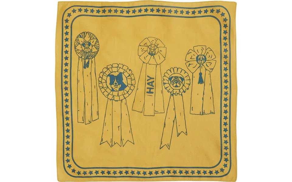 Hay Dogs Scarf55 X 55-ochre