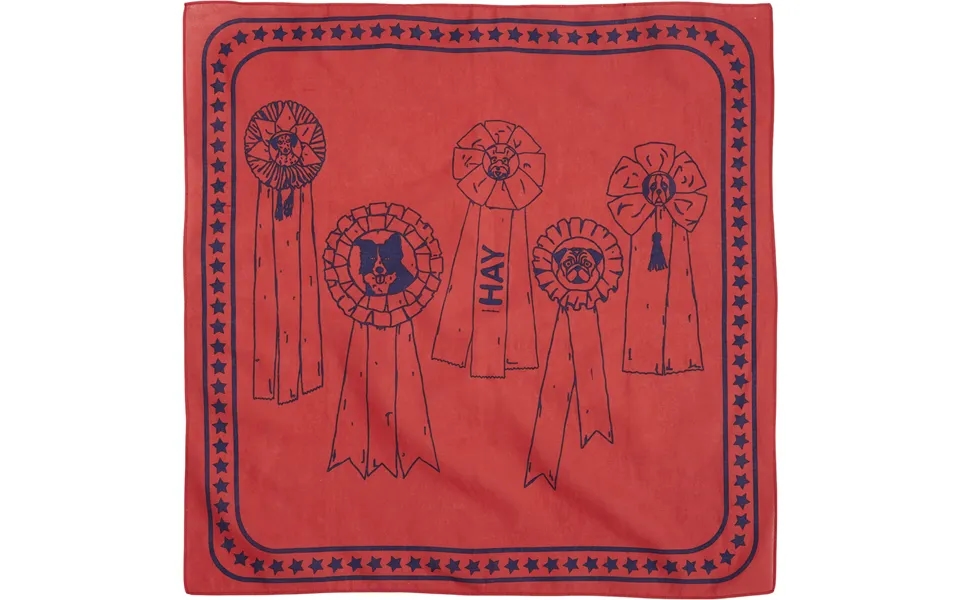 Hay Dogs Scarf55 X 55-red