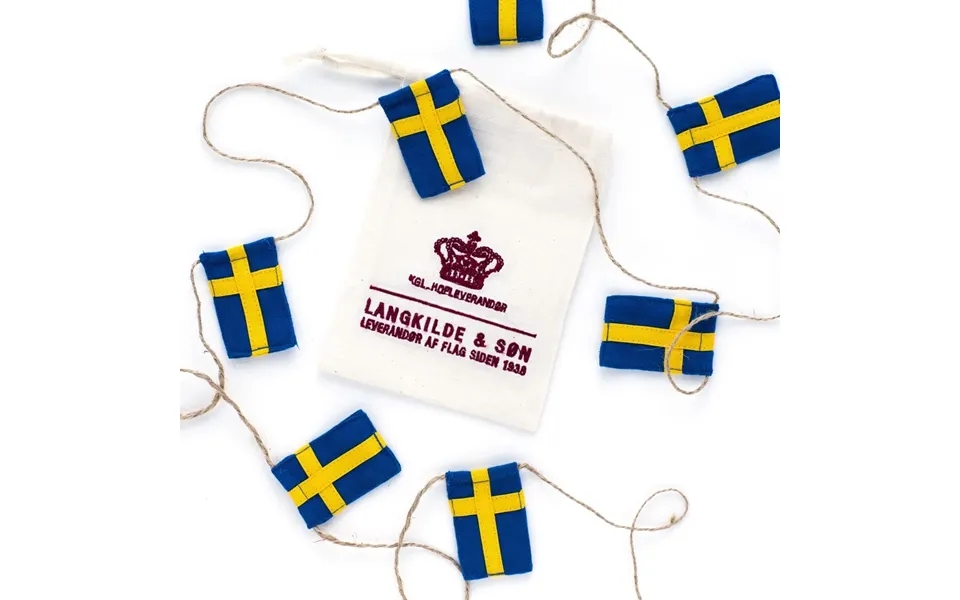 Lille Flagranke Med 10 Svenske Flag