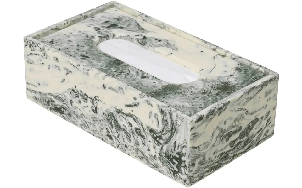 Mist Tissue Box Emerald Off-white