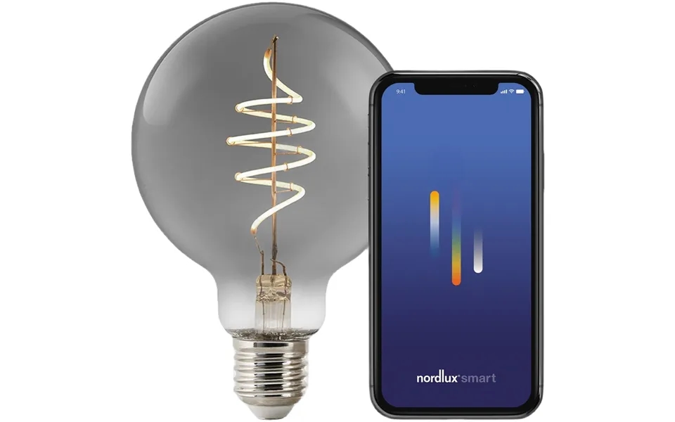 Smart E27 G95 1800 Kelvin 100 Lumen Pære Røgfarvet