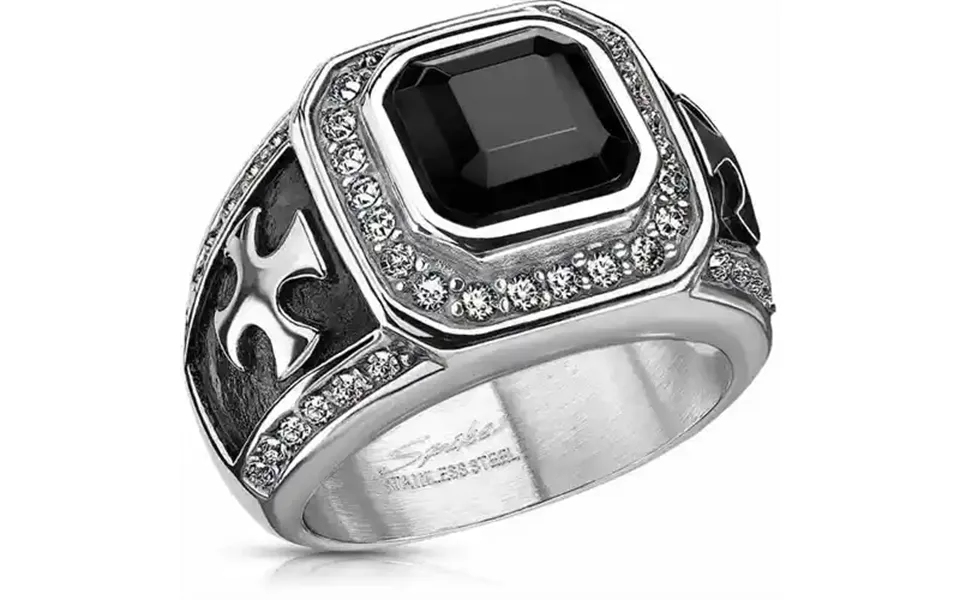 Herrering I Med Stor Sort Cz Sten