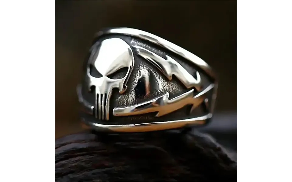 Skull Steel Warrior Ring - Rustfri Stål Herrering
