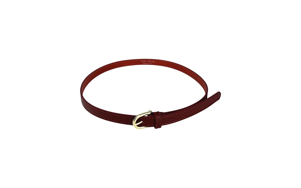 Klassisk Ægte Læderbælte Rød Tynd