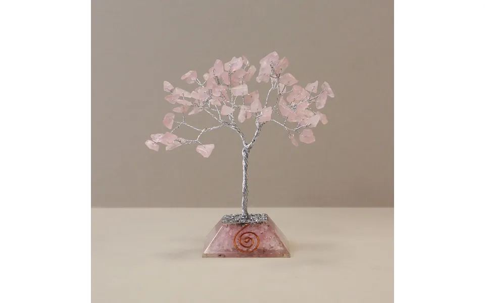 Krystaltræ Med Orgonitbase Rosakvarts 80 Stk.