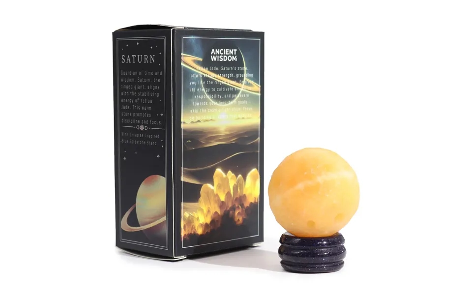 Planetkugle I Gul Jade På Sola Goldstone-stander 40 Mm