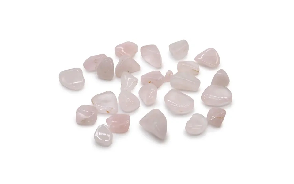 Pose Med 24 Små Afrikanske Tromlesten Rosakvarts
