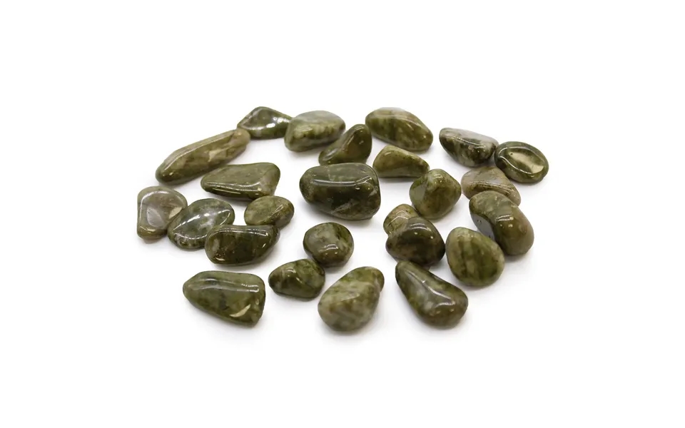 Pose Med 24 Små Afrikanske Tromlesten Snefnug-epidot