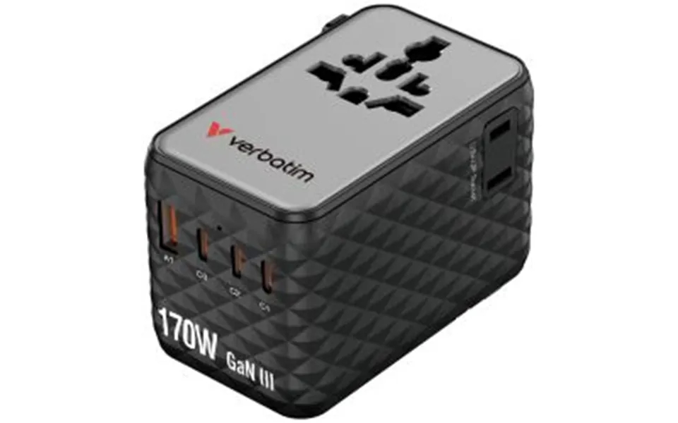 Verbatim Charge N Travel 170w Universal Travel Adapter Black