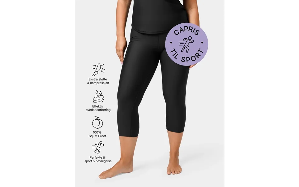 Eva Black Compression Capri