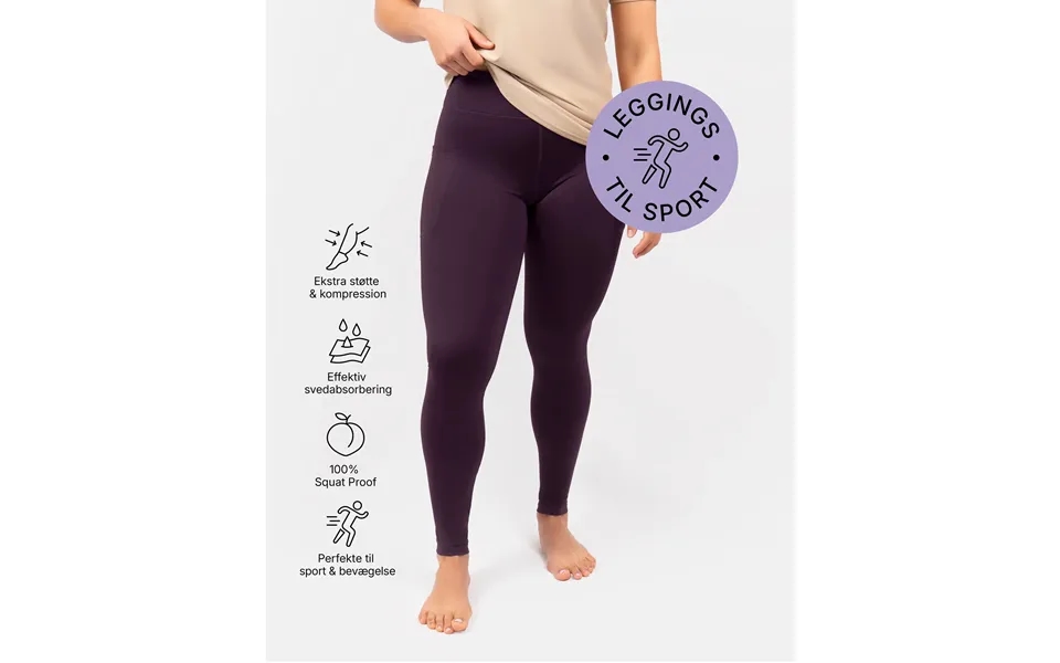 Eva Deep Plum Compression Leggings