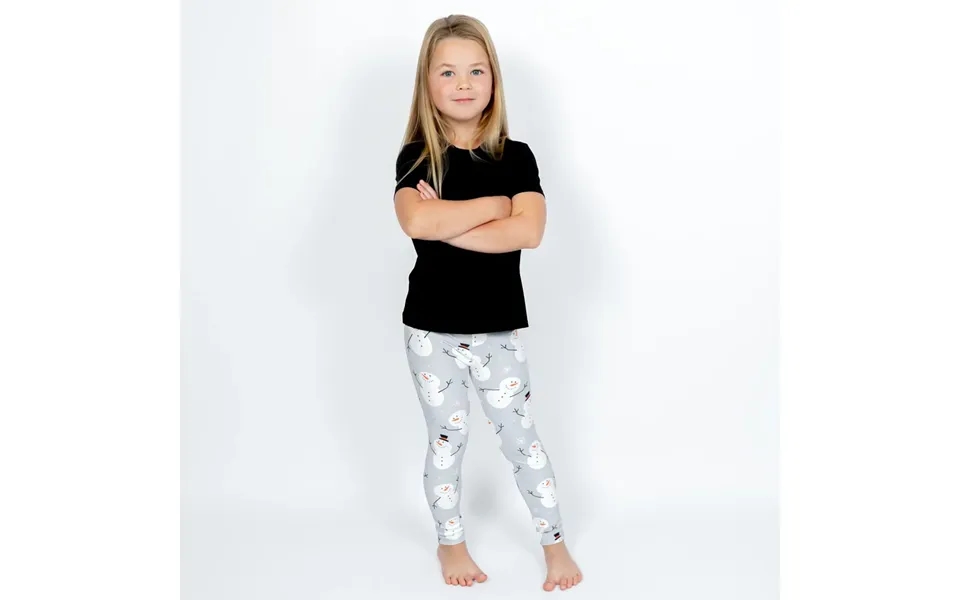 Grey Snowman Kids Leggings