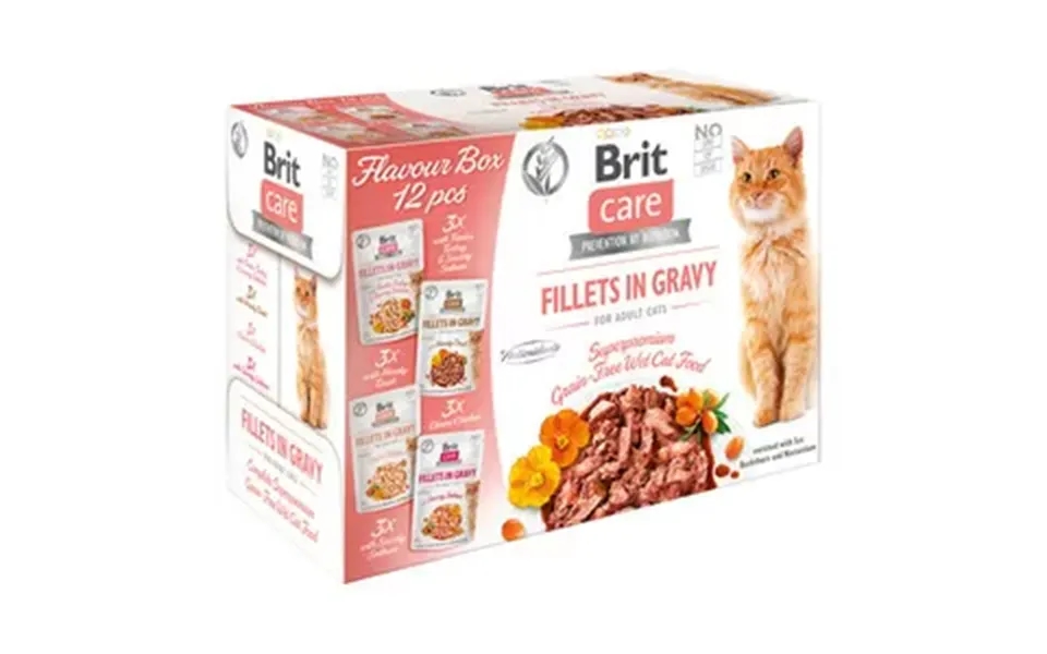 Brit Care Cat Smagskasse, 4 Varianter I Sovs - 12 Stk.