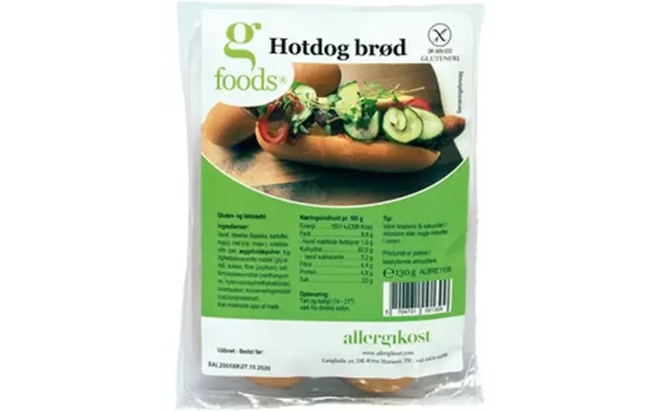 G-foods Hotdog Brød - 2 Stk