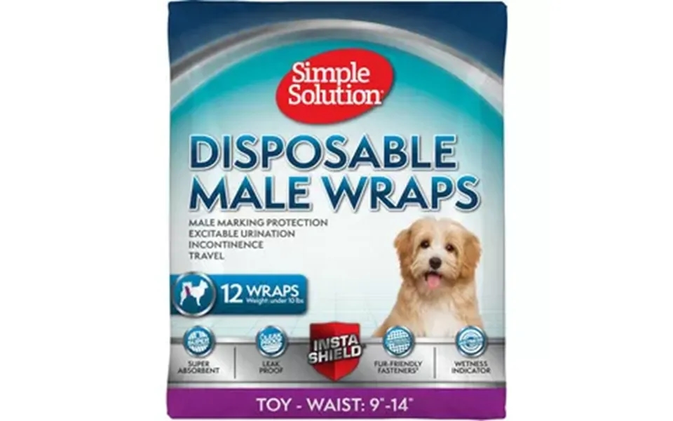 Simple Solution Mavebånd Til Hanhunde, Engangs Str. Xs - 12 Stk