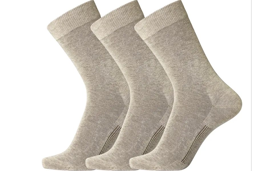 Egtved 3-pak Strømper Bomuld Sand