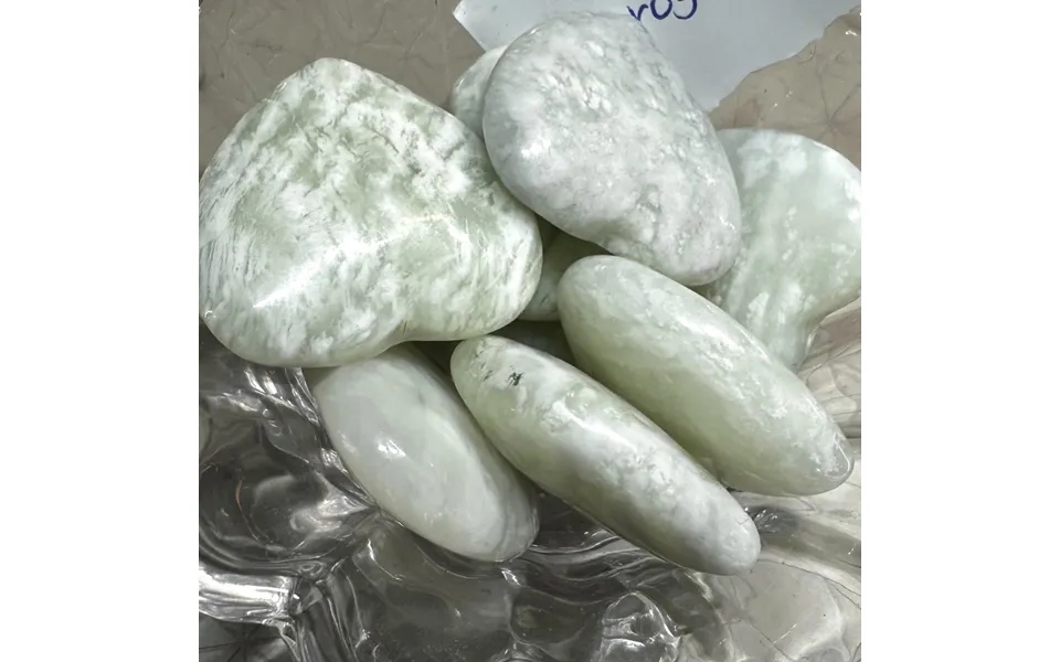 Broget Grøn Jade Krystalhjerte