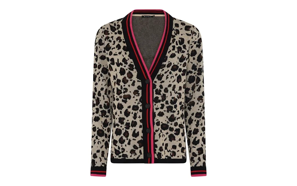 Micha Efterårs Leopard Strik - Kamel Rød