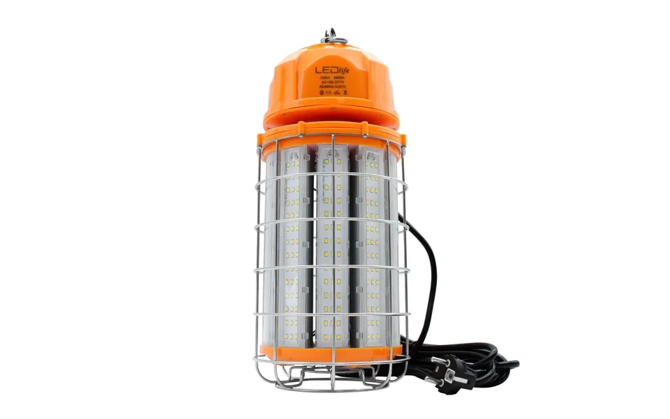 150w Arbejdslys Led Med Karabin Og 5m Ledning - 5000k, Schuko Stik