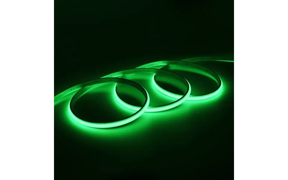 5m 9w M Grøn Dot-free Cob-led Strip - 24v Dc, Ip67, 240 Led Pr