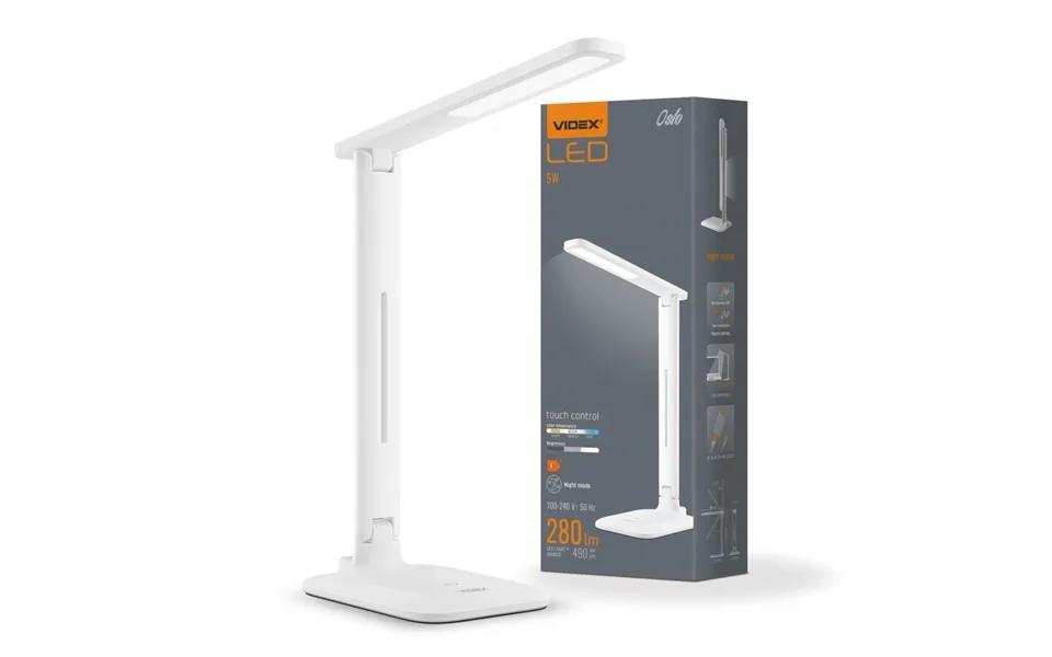 5w Oslo Led Skrivebordslampe, 3-trin Dæmpbar - Hvid, Cct, 280lm, Ip20 Indendørs