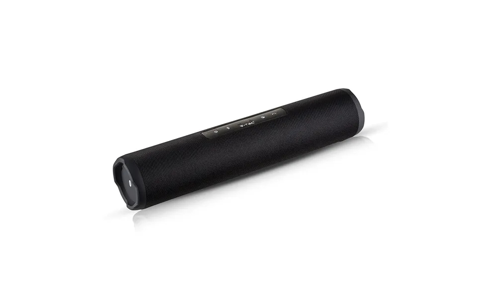 Bærbar Bluetooth Højttaler Med Stofdesign - 2x3w, Sort, Fm Radio, Usb Tf, Tws, Genopladelig, 39,4cm Lang